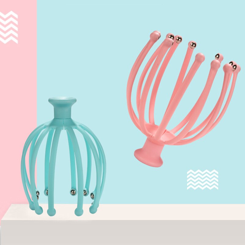 1Pcs Head Massager Neck Massage Octopus Scalp Stress Relax Spa Relieve Pressure Pain Relief Body Head Massage Beauty Instrument - KiwisLove