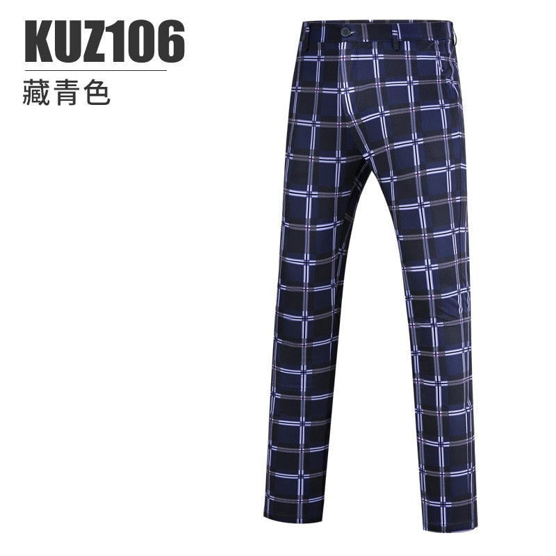 PGM Summer Mens Trousers Golf Pants Waterproof Plaid Pants Male Elastic Stretch Sports Trousers Outdoor Golf Sweatpants KUZ107 - KiwisLove