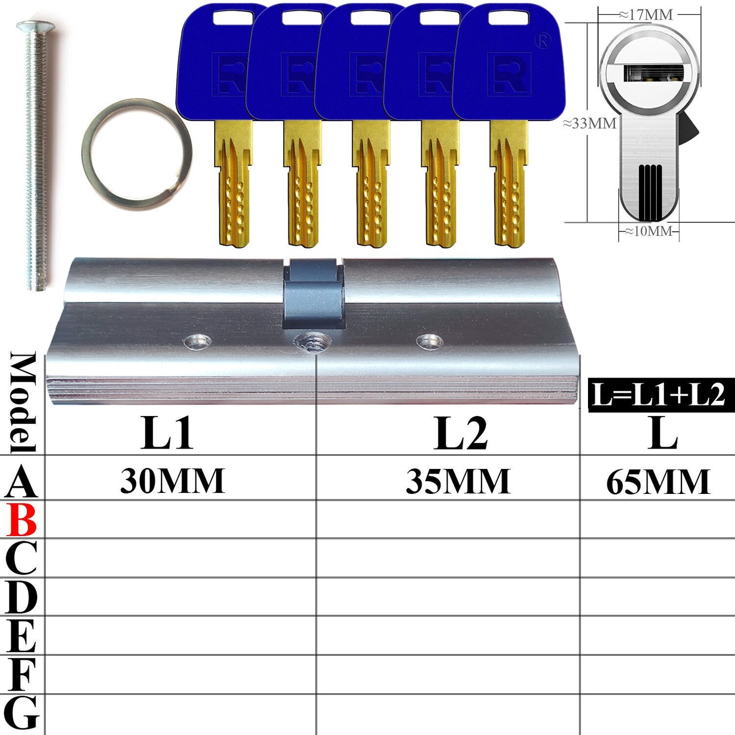 All locks use the same key, one key opens all locks Lock cylinder Door cylinder lock  Outdoor door lock  Cylinder lock Door lock - KiwisLove