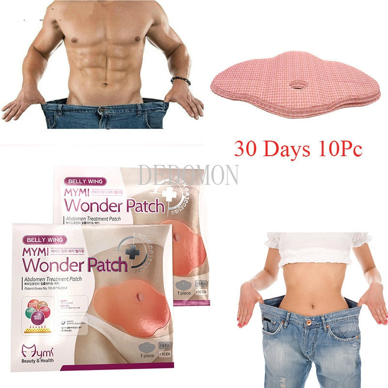 10PCS Wonder Patch Quick Slimming Patch Belly Slim Patch Abdomen Slimming Fat Burning Navel Stick Weight Loss Slimer Tool - KiwisLove