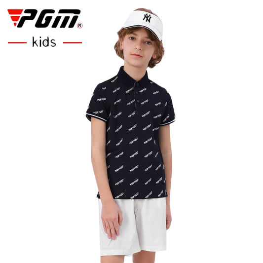 PGM Golf T-shirt Golf Clothing Boys Quick-drying Golf shirts Summer Breathable Elastic Golf Short Sleeved Uniforms YF406 - KiwisLove