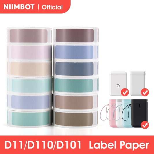 Niimbot D11 D110 D101 Mini Thermal Label Printer Paper Waterproof Anti-Oil Printing Label No Glue Scratch-Resistant Tape Sticker - KiwisLove