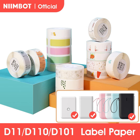 Niimbot Pocket Printer Labels Tape Printer Maker for Stickers D110 D11 D101 Labeling Self-adhesive Label Paper For Home Office - KiwisLove