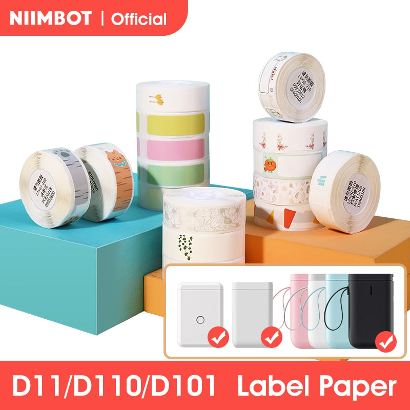 Niimbot Pocket Printer Labels Tape Printer Maker for Stickers D110 D11 D101 Labeling Self-adhesive Label Paper For Home Office - KiwisLove