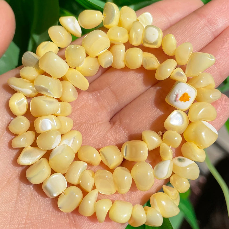 Natural Shell Beads Colorful Irregular Mop Mother of Pearl Loose Spacer Beads for Jewelry Making DIY Charm Bracelet Necklace - KiwisLove