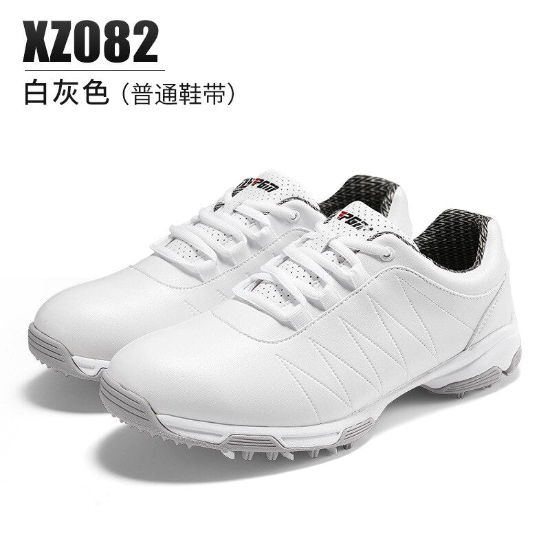 PGM Women Golf Shoes Waterproof Lightweight Knob Buckle Shoelace Sneakers Ladies Breathable Non-Slip Trainers Shoes XZ082 - KiwisLove