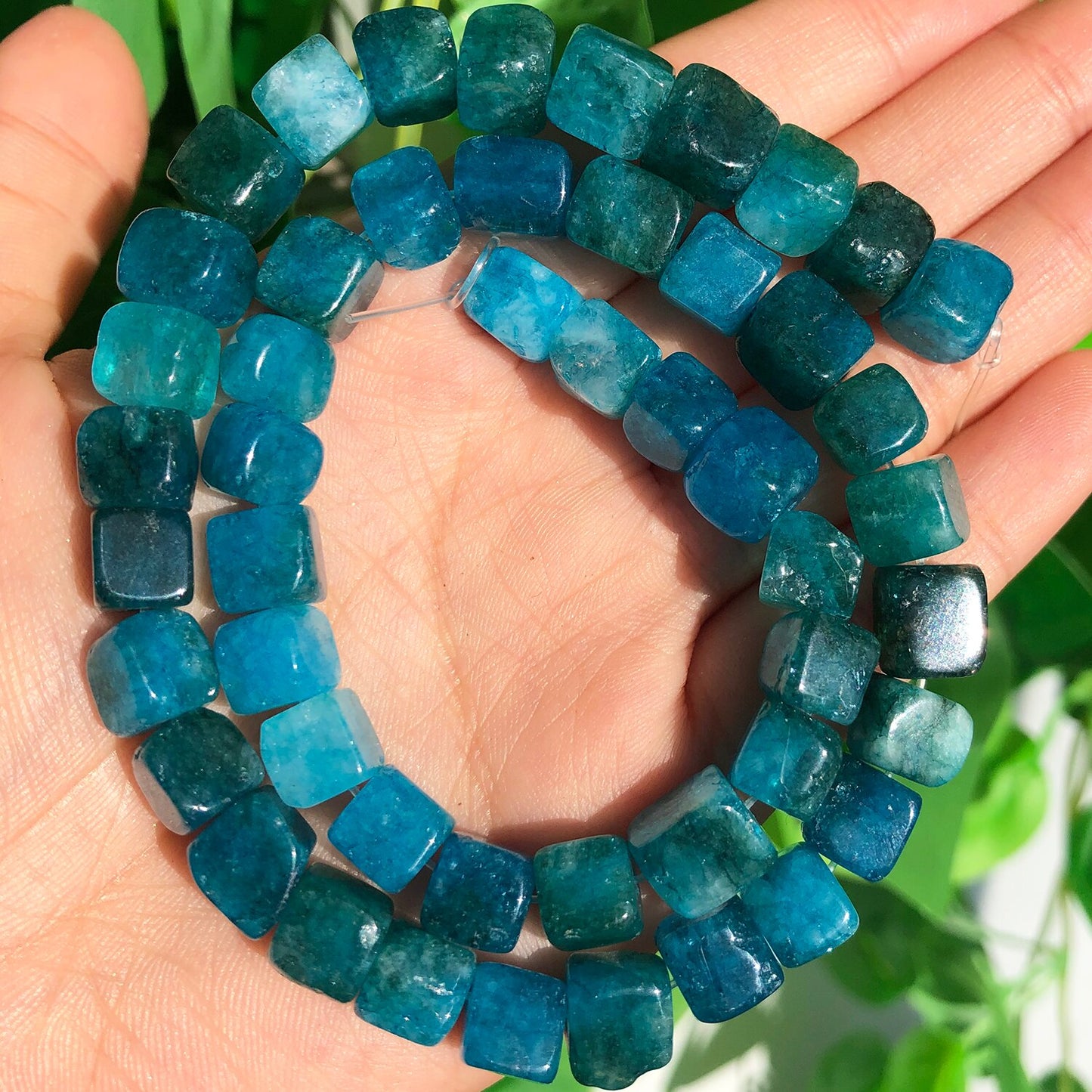 8mm Natural Stone Square Apatite Morganite Agates Tourmaline Aquamarines Loose Spacer Beads for Jewelry Making DIY Bracelet 15&#39;&#39; - KiwisLove