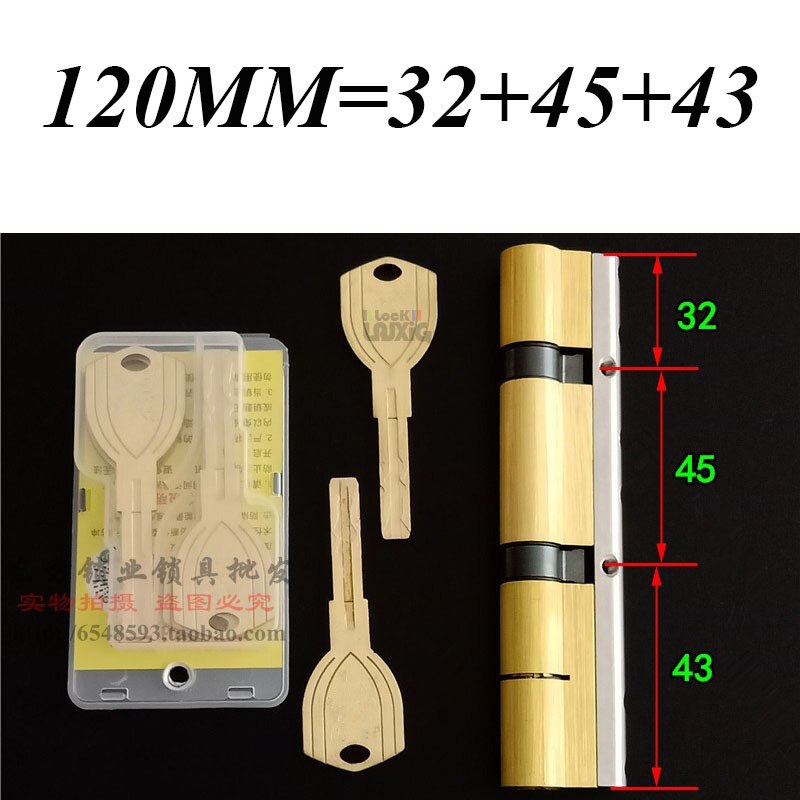 Anti-theft door cylinder lock 110 115 120 125 130 135 140 MM double wheel fork lock cylinder double spring door cylinder - KiwisLove