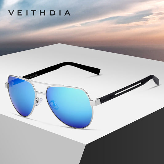 VEITHDIA Classic Brand Stainless Steel Men Sunglasses Outdoor Polarized UV400 Lens Vintage Sun Glasses Eyeglasses For Male V2800 - KiwisLove