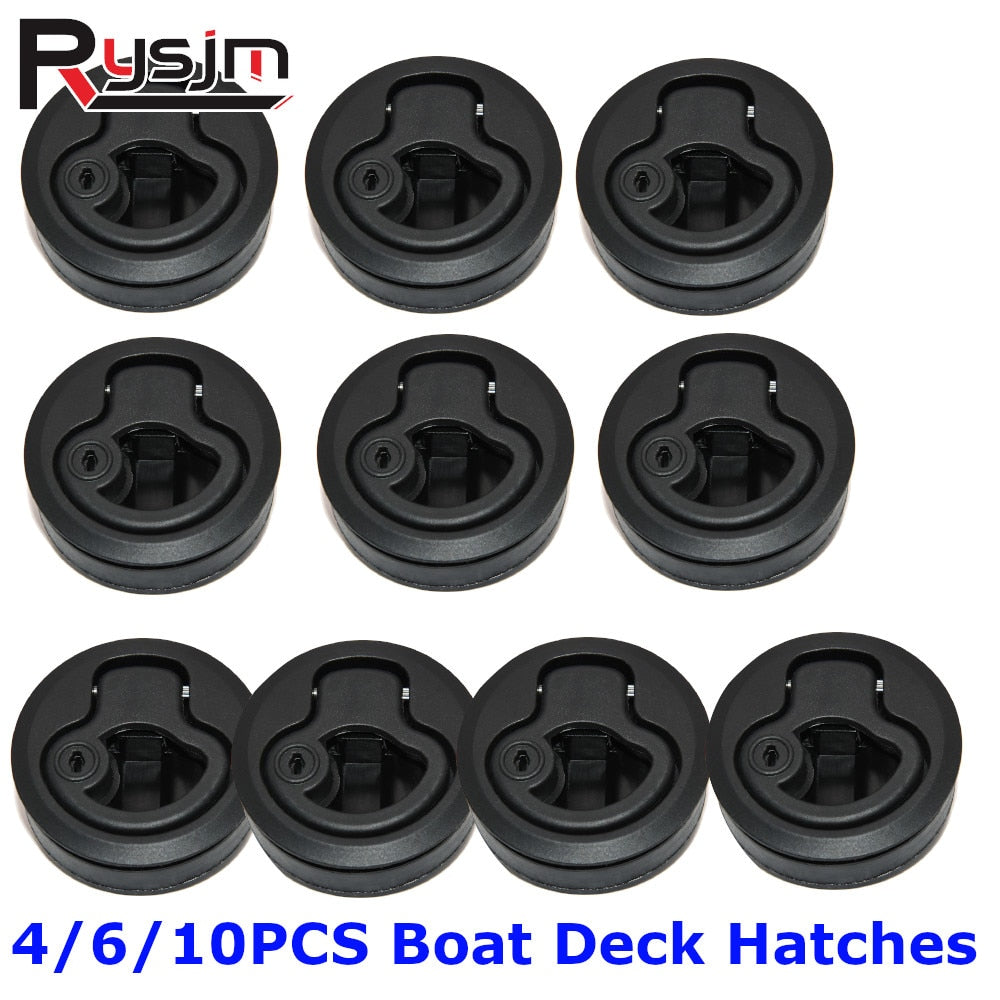 Marine Yacht accessories Door Cabinet Boat Round Flush Pull Slam Latch Mount Latch Lift With Keys 10pcs/6pcs/4pcs - KiwisLove
