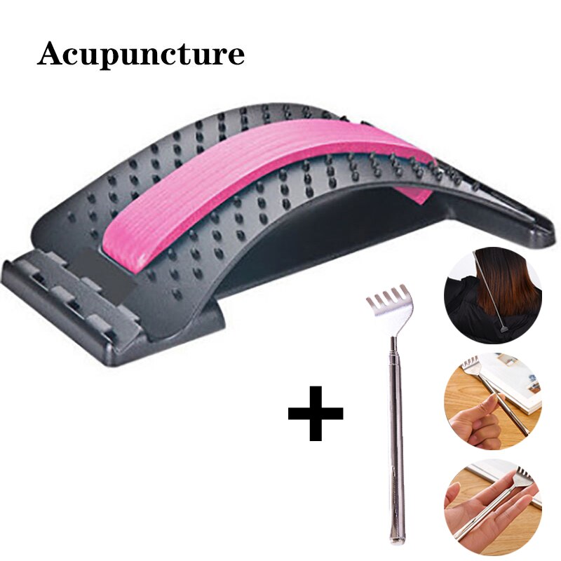 Back Massager Stretcher Support Spine Deck Pain Relief Chiropractic Lumbar Relief Back Stretcher Fitness Massage Equipment - KiwisLove