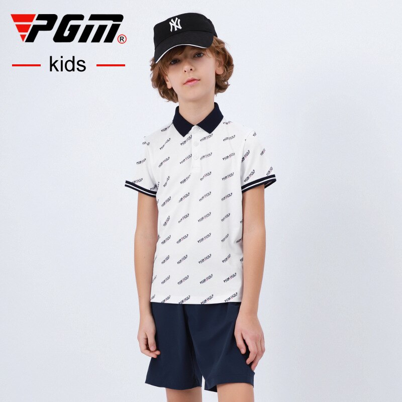 PGM Golf T-shirt Golf Clothing Boys Quick-drying Golf shirts Summer Breathable Elastic Golf Short Sleeved Uniforms YF406 - KiwisLove