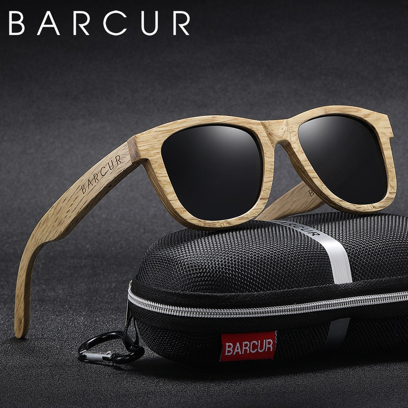BARCUR Polarized Wood Sunglasses for Men Women Sun Glasses Eco-Friendly Male Eyewear Oculos de sol feminino frete gratis - KiwisLove