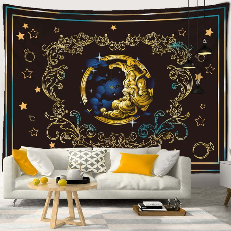 Mystic Witchcraft Black And White Tree Of Life Tapestry Wall Hanging Psychedelic Wishing Tree Hippie Mandala Home Decor - KiwisLove
