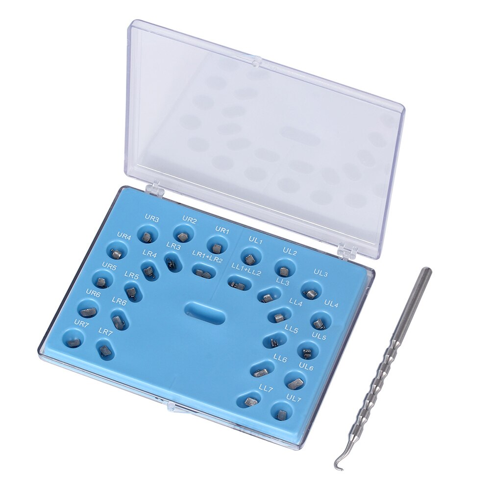 Azdent Dental Orthodontics Active Self-Ligating Brackets With Buccal Tube  Mini MBT.022  Roth.022  Hooks 3-4-5 1*28pcs/Pack - KiwisLove