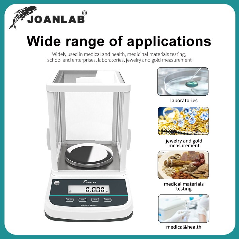 JOANLAB Analytical Balance Lab Digital Scales Electronic Balance Precision Balance Scale Range: 200/300/500g Resolution: 0.001g - KiwisLove