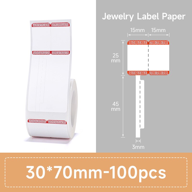 NIIMBOT B21 B3S Thermal Label 2 Rolls Clothing Price Food Self-adhesive Tag Waterproof Smart Office Pocket Printer Label Paper - KiwisLove