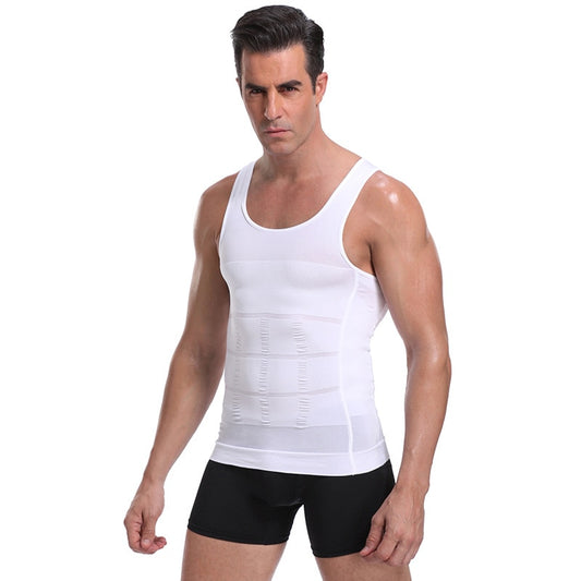 Men&#39;s Slimming Body Shapewear Corset Vest Shirt Compression Abdomen Tummy Belly Control Slim Waist Cincher Underwear Sports Vest - KiwisLove