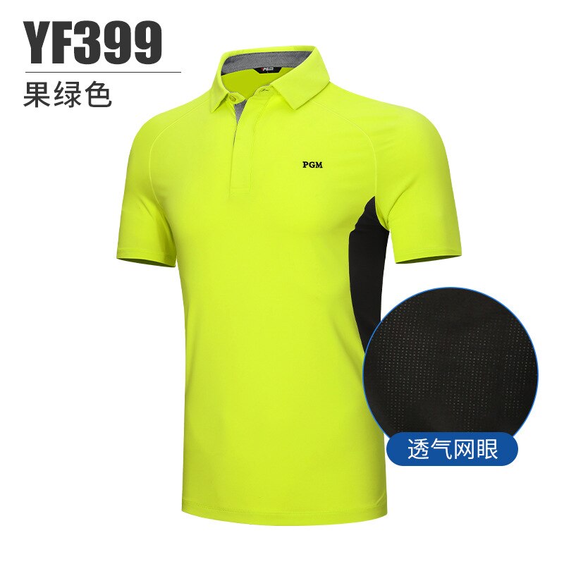 PGM Men&#39;s Golf T-Shirts Summer Quick-Dry Breathable male Striped Print Sports Short Sleeve Shirts YF399 - KiwisLove