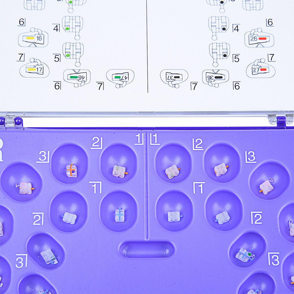 Dental Orthodontic Monocrystalline Sapphire Bracket Braces MINI Roth / MBT.022 Hooks 345 with Buccal Tube - KiwisLove