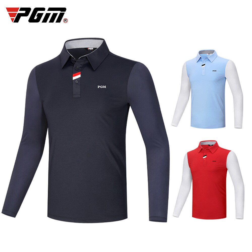 PGM Men Golf Shirts Long Sleeve Breathable Tshirts Polo Collar Golf Clothing Men Casual Leisure Table Tennis Shirt M-XXL YF414 - KiwisLove