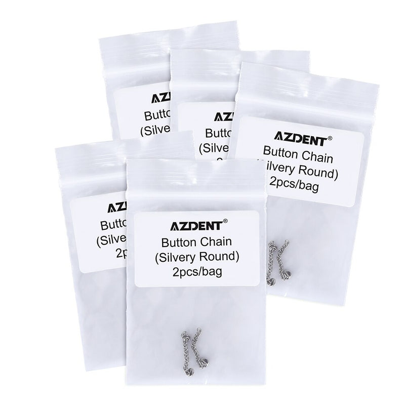 Azdent 2pcs/Pack Dental Orthodontics Lingual Traction Button  Chain Golden Round Acessorios Materials - KiwisLove