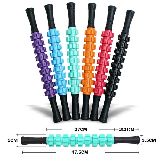 9-Wheel Anti Cellulite Massager Stick Trigger Point Stick Body Foot Face Leg Slimming Massage Yoga Gym Muscle Roller Sticks - KiwisLove