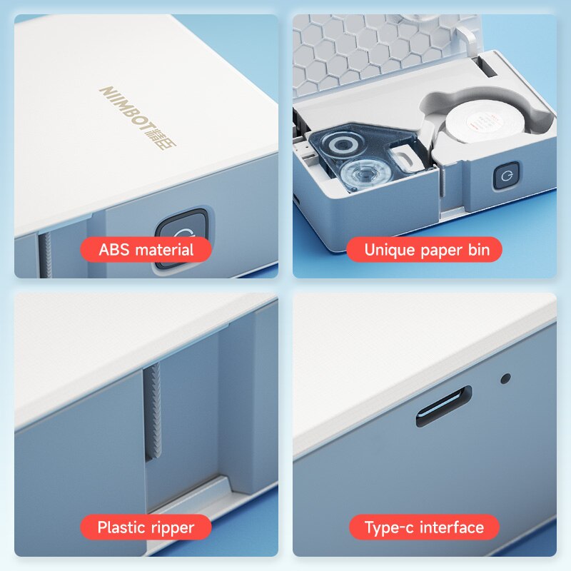 Niimbot B18 Thermal Transfer Label Sticker Printer Mini Label Maker With Ribbon PET Papers For Commercial Household Storage - KiwisLove