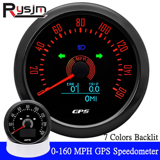 85mm Boat GPS Speedometer 0-160 MPH Odometer Gauge With Antenna Speed Meter Trip ODO COG Waterproof for Mairne Car Truck - KiwisLove