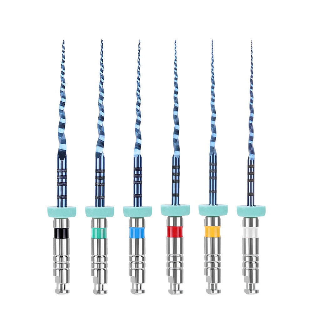 6PCS/Pack Dental Endo V Blue Engine Use Root Canal Rotary File 25mm NiTi Speed：250-360Rpm Torque：2.0-3.0N.Cm - KiwisLove
