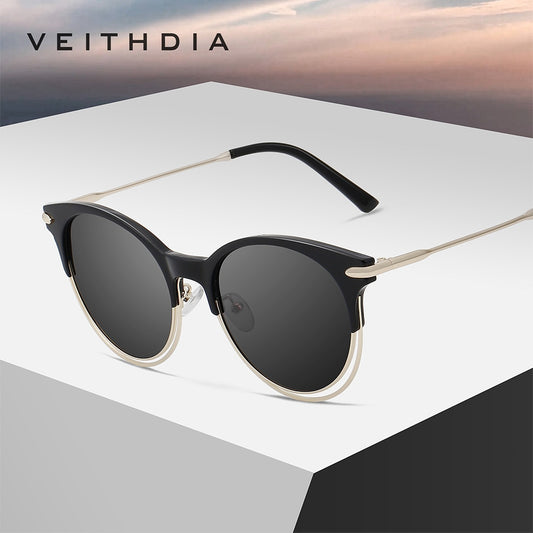VEITHDIA Brand Alloy+TR90 Women's Polarized UV400 Lens Mirror Sun Glasses Eyewear Vintage Outdoor Sunglasses For Female V3029 - KiwisLove