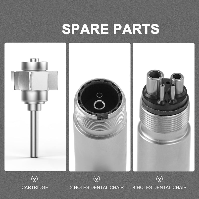 2/4 Holes Azdent Dental LED High Speed Handpiece Standard Head Push Button - KiwisLove