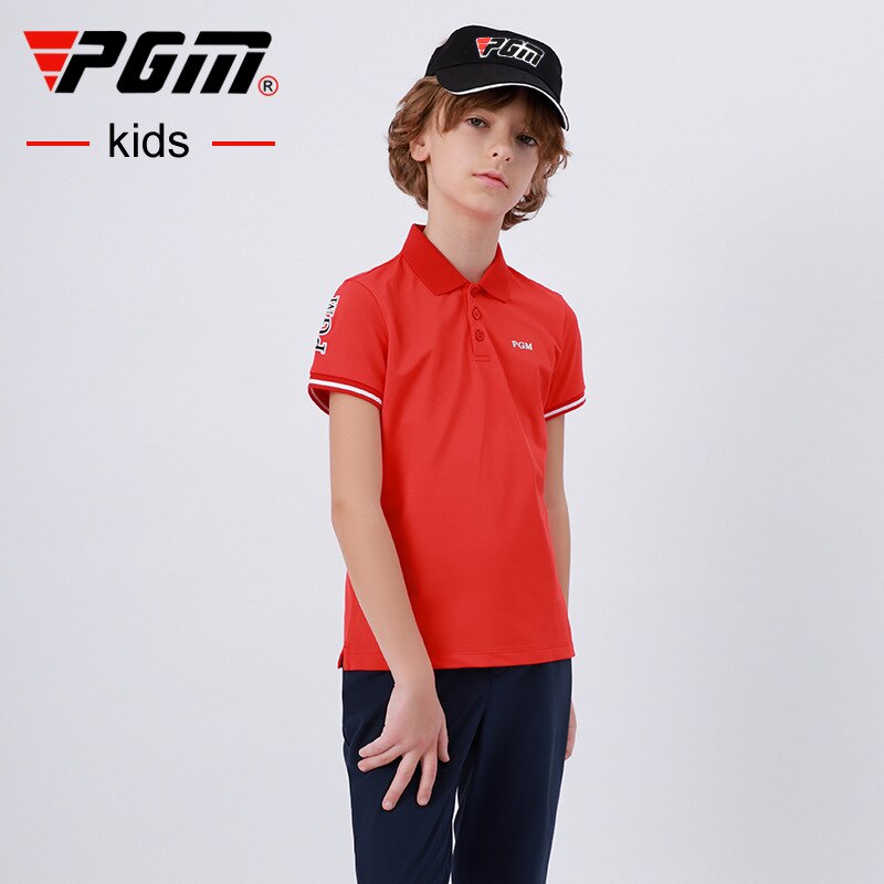 PGM Golf T-shirt Golf Clothing Boys Quick-drying Golf shirts Summer Breathable Elastic Golf Short Sleeved Uniforms YF404 - KiwisLove