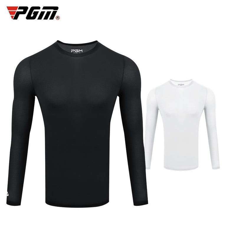 PGM Mens Sun Protection Golf Shirt Underwear Long Sleeve Golf Shirt Cooling Ice Silk T-shirts Anti-UV Soft Golf Apparel For Men - KiwisLove