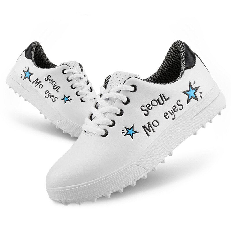 PGM Boys Girls Golf Shoes Waterproof Light Weight Soft and Breathable Universal Outdoor Sports Shoes All-match White Shoes XZ126 - KiwisLove