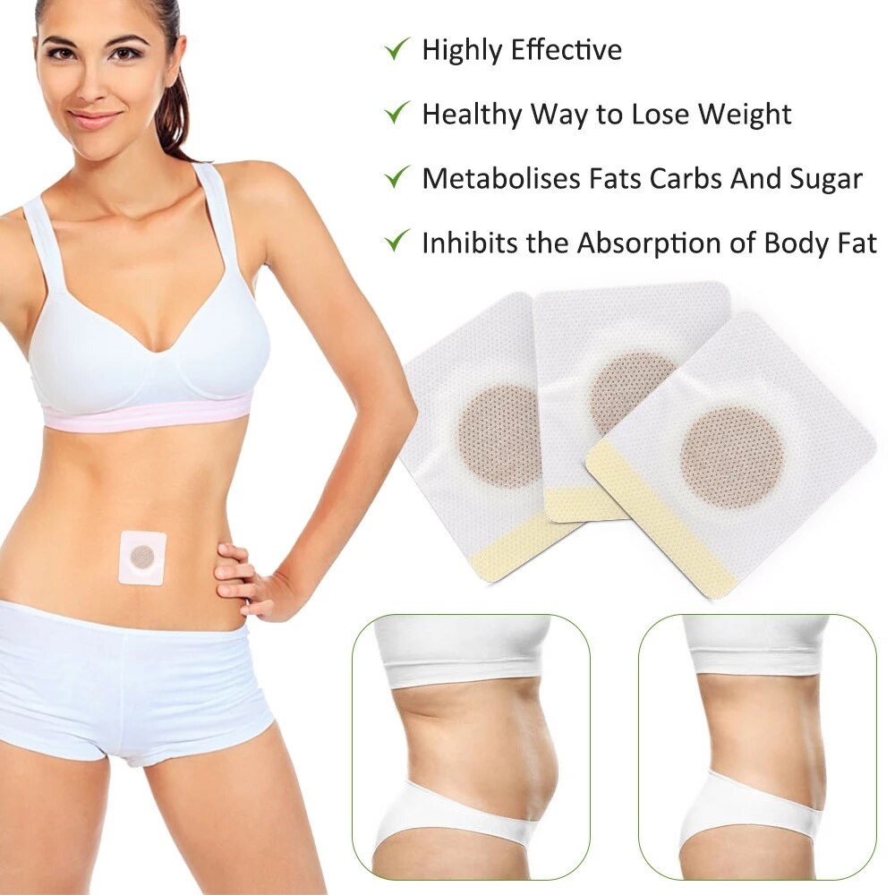 10/60pcs Slim Patch Navel Sticker Slimming Fat Burning Weight Lose Cellulite Fat Burner Detox Adhesive Sheet Body Shaping Patch - KiwisLove