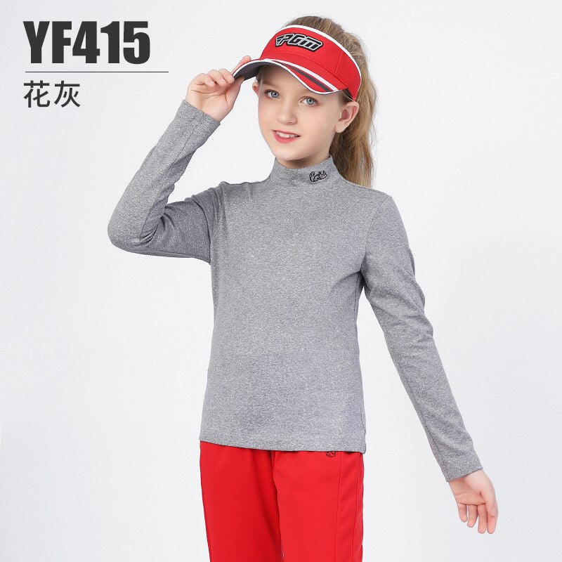 PGM Autumn Winter girls Shirt Long Sleeve Golf Clothing Keep Warm Outdoor Sports Bottoming-Shirt Ladies Slim Fit T Shirts YF415 - KiwisLove