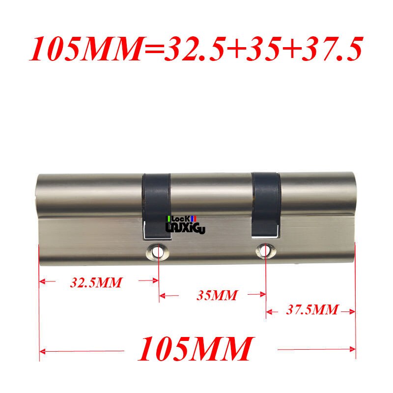 double spring door cylinder Anti-theft door cylinder lock 110 115 120 125 130 135 140MM double wheel fork lock cylinder - KiwisLove