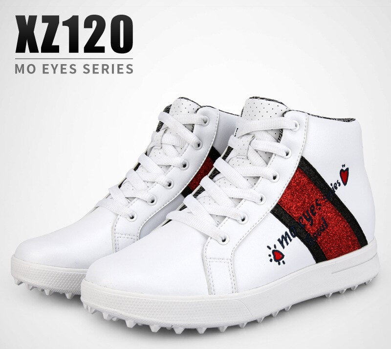 PGM Women&#39;s Golf Shoes High top Waterproof Breathable ladies inner heightened Women Sports Golf Course Non-slip Sneakers XZ120 - KiwisLove