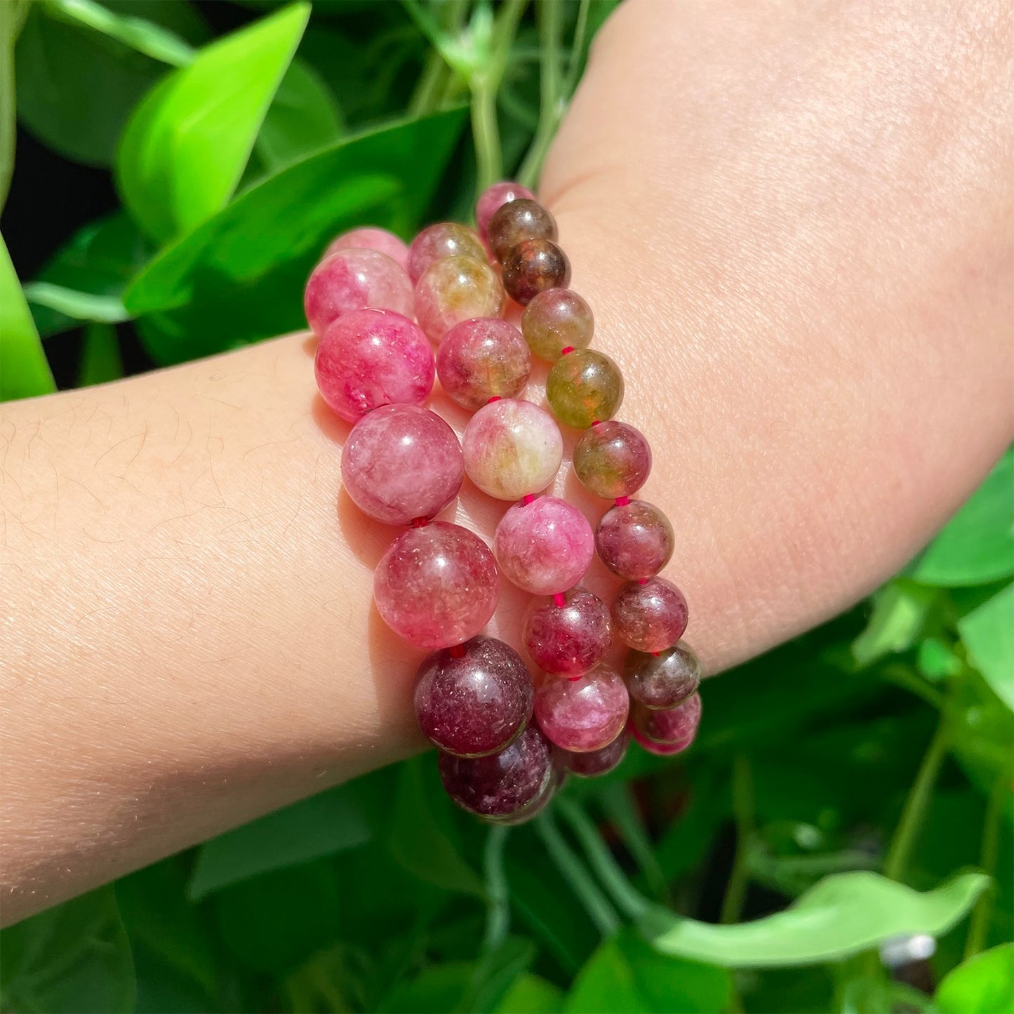 Natural Tourmaline Jades Stone Beads  Multicolor Loose Spacer Beads for Jewelry Making Needlework Diy Bracelet 15&#39;&#39; 6 8 10mm - KiwisLove