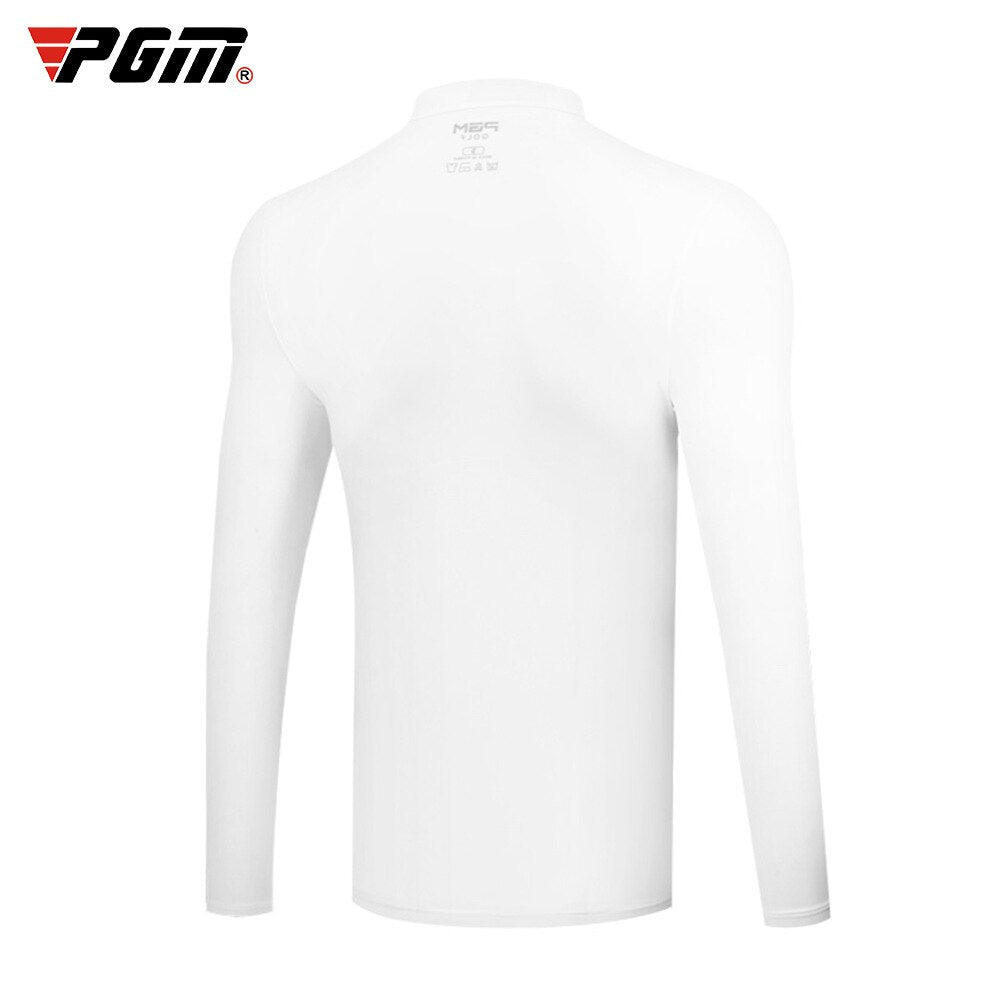 PGM Mens Sun Protection Golf Shirt Underwear Long Sleeve Golf Shirt Cooling Ice Silk T-shirts Anti-UV Soft Golf Apparel For Men - KiwisLove