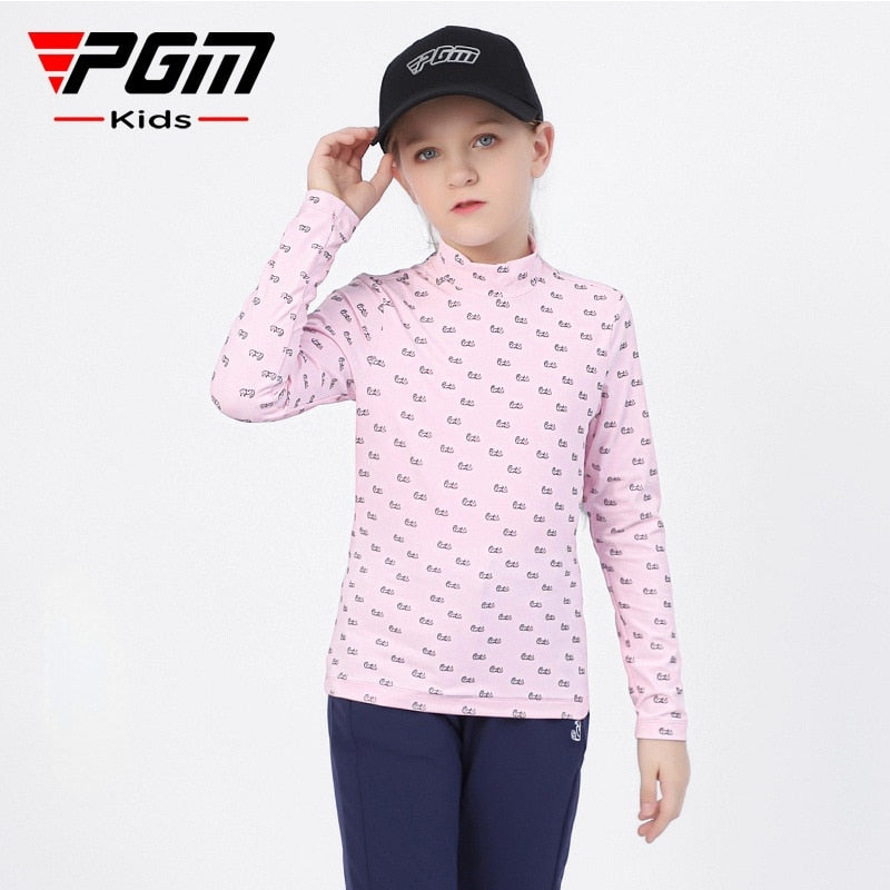 PGM Autumn Winter girls Shirt Long Sleeve Golf Clothing Keep Warm Outdoor Sports Bottoming-Shirt Ladies Slim Fit T Shirts YF417 - KiwisLove