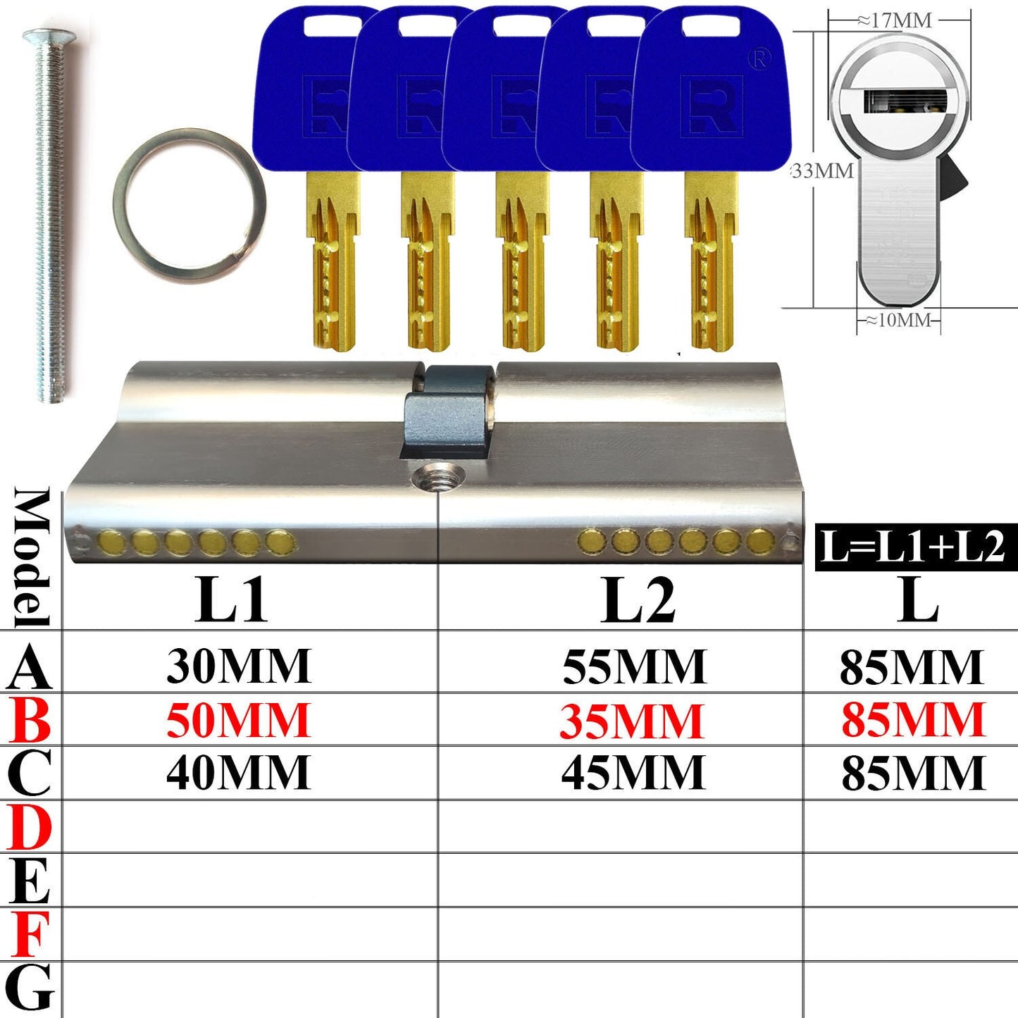 All locks use the same key, one key opens all locks Door lock Lock cylinder Door cylinder lock Entrance door lock Cylinder lock - KiwisLove