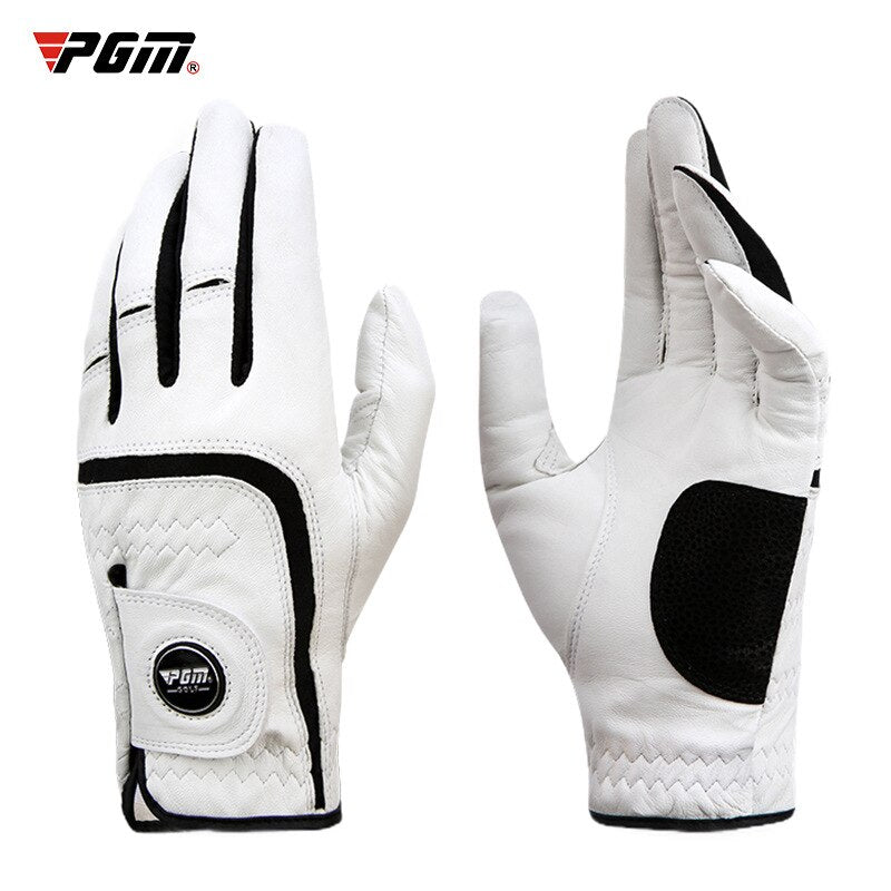 PGM Men Golf  Gloves Full Kid Cape Genuine Leather Sport Hand Glove Wear Single Left Right Handed Breathable Skid-proof ST021 - KiwisLove