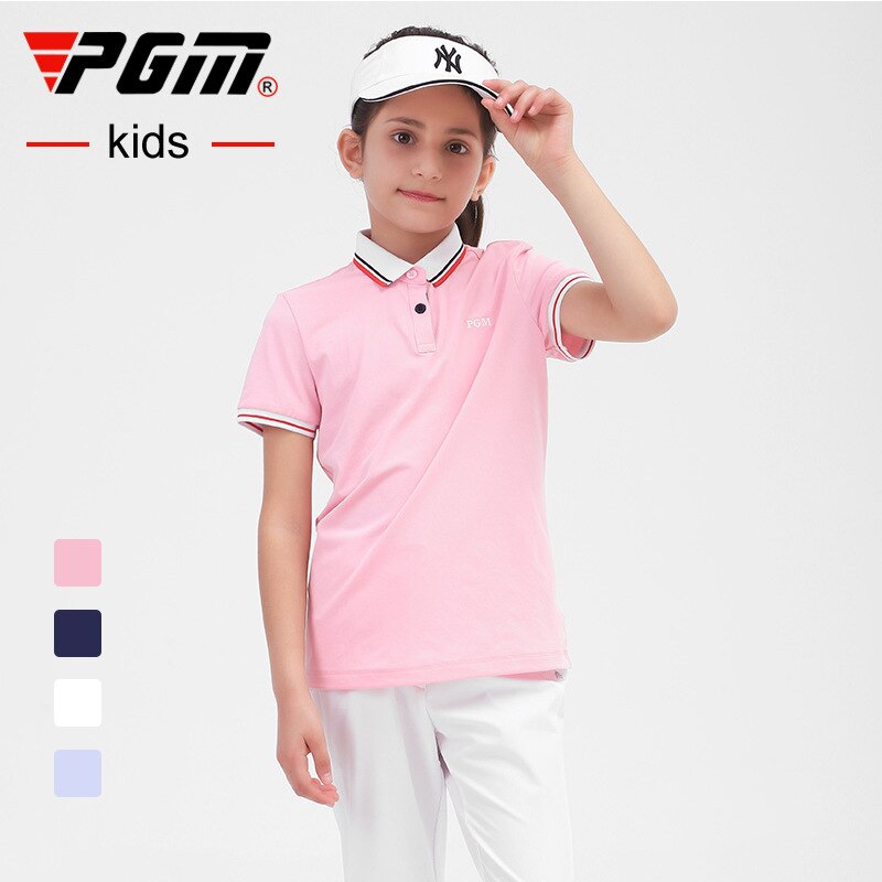 PGM Golf Clothing Summer Girl Golf T-Shirt Short Sleeve Golf Shirts Comfortable And Breathable Tops Golf Apparel S-XL YF413 - KiwisLove