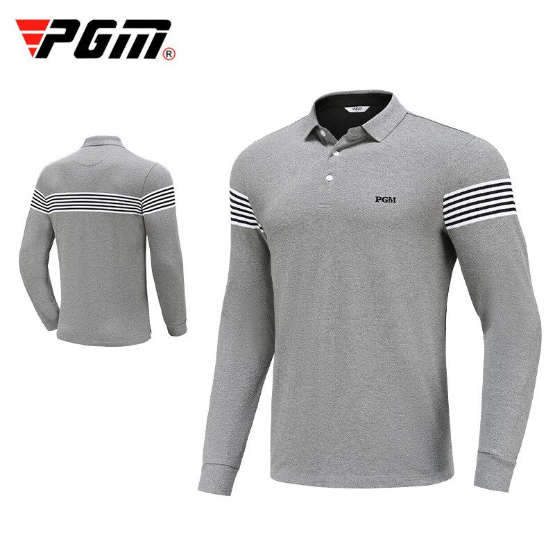 PGM Men&#39;S Golf Shirts Man Long Sleeves T Shirt Outdoor Sports Turn Down Full Sleeve Tshirt Men Winter Warm Soft Jerseys YF380 - KiwisLove