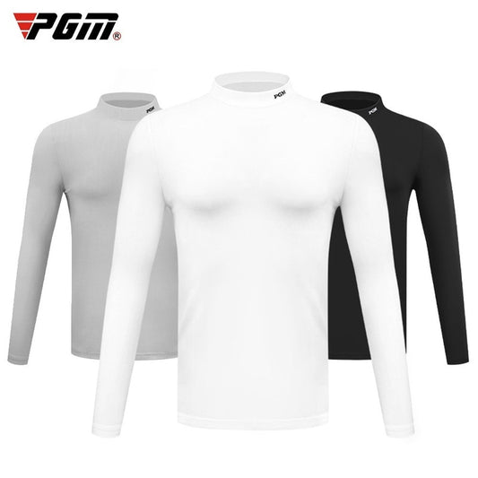 PGM Men&#39;s Golf Shirt Autumn Winter Sports Apparel Thermal Sweater Shirt For Men O-Neck Golf Sportswear Leisure T Shirt YF388 - KiwisLove