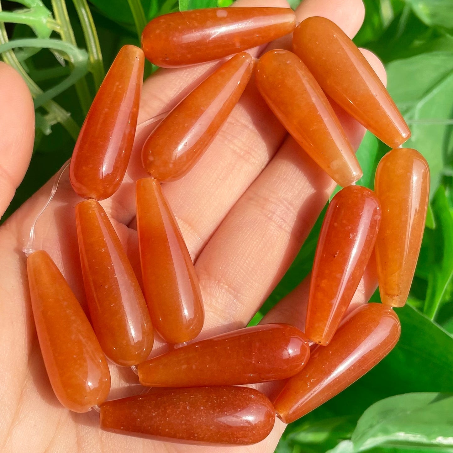 2pcs Natural Water Drop Genuine Stone India Agates Labradorite Tiger Eye Chalcedony Loose Beads for Jewelry Making DIY Bracelet - KiwisLove