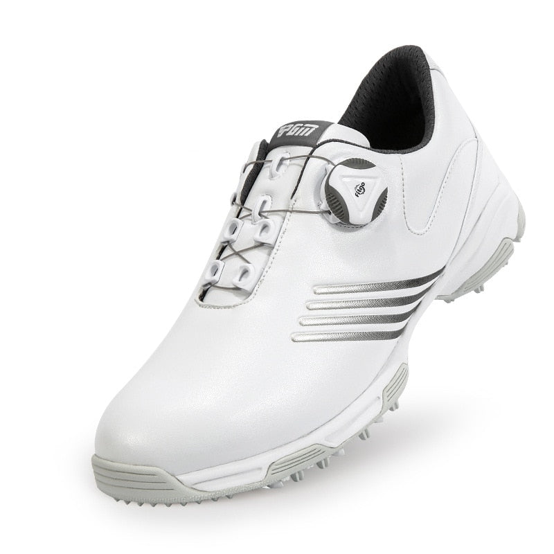 PGM Waterproof Golf Shoes Womens Shoes Lightweight Knob Buckle Shoelace Sneakers Ladies Breathable Non-Slip Trainers Shoes XZ162 - KiwisLove