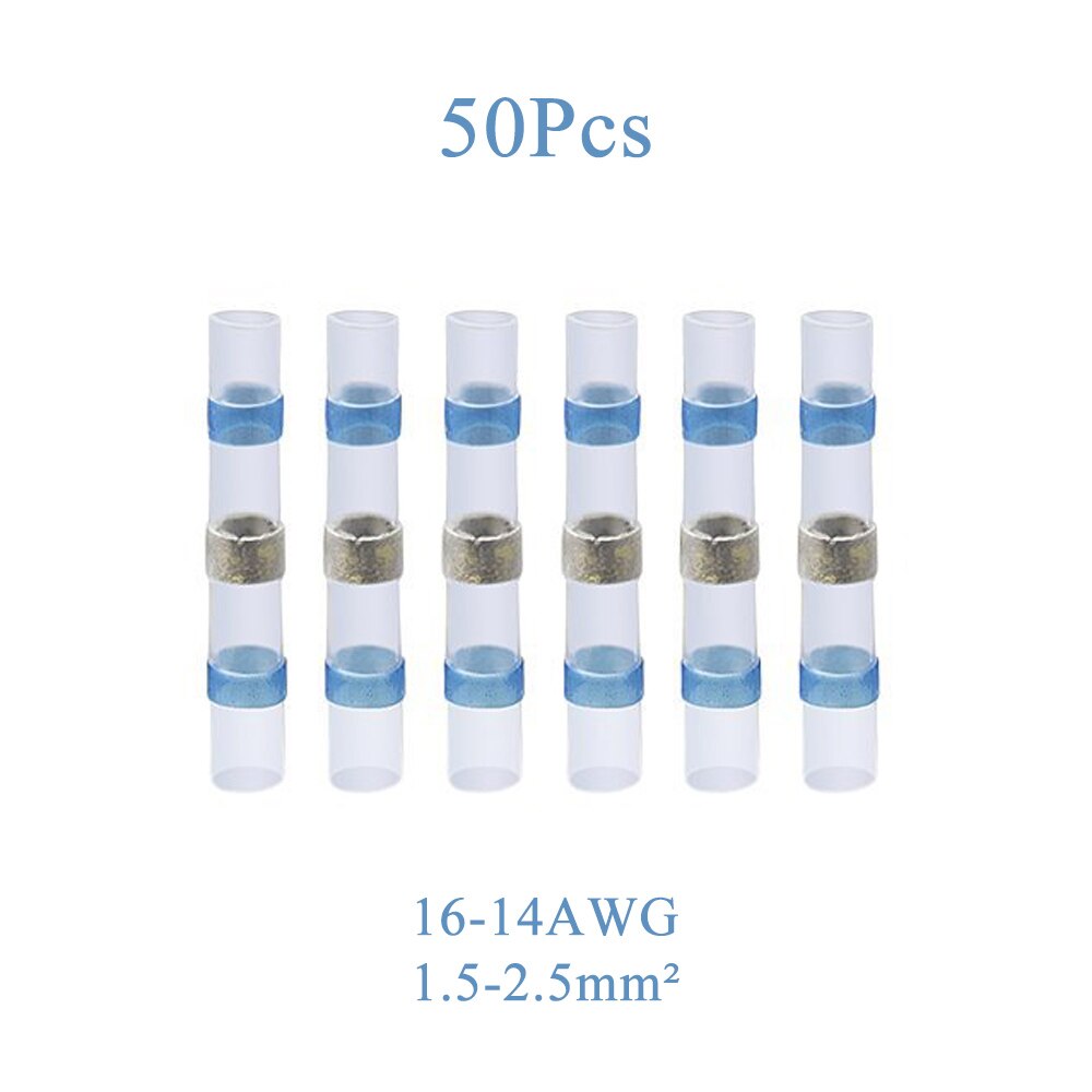 50~ 300PCS Solder Seal Wire Connectors, Heat Shrink Butt Connector, Waterproof Insulated Butt Splice Wire Terminals for Car Boat - KiwisLove
